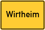 Place name sign Wirtheim