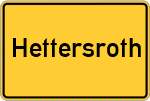 Place name sign Hettersroth