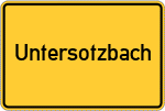 Place name sign Untersotzbach