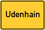 Place name sign Udenhain