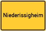 Place name sign Niederissigheim
