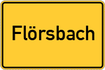 Place name sign Flörsbach