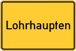 Place name sign Lohrhaupten