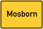 Place name sign Mosborn
