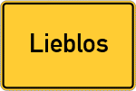 Place name sign Lieblos