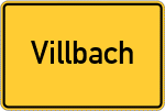 Place name sign Villbach