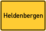 Place name sign Heldenbergen