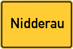 Place name sign Nidderau