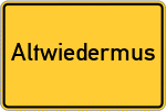 Place name sign Altwiedermus