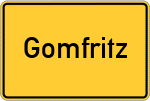 Place name sign Gomfritz