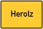 Place name sign Herolz