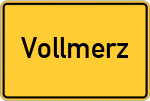 Place name sign Vollmerz