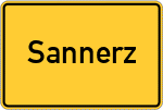 Place name sign Sannerz