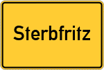 Place name sign Sterbfritz