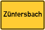Place name sign Züntersbach