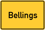 Place name sign Bellings