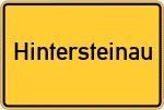 Place name sign Hintersteinau
