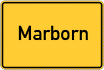 Place name sign Marborn