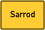 Place name sign Sarrod, Kreis Schlüchtern