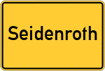 Place name sign Seidenroth