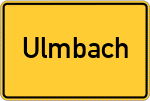 Place name sign Ulmbach
