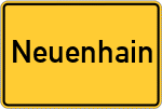 Place name sign Neuenhain, Taunus