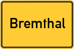 Place name sign Bremthal