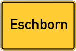 Place name sign Eschborn