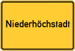 Place name sign Niederhöchstadt, Taunus
