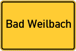 Place name sign Bad Weilbach, Main