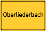 Place name sign Oberliederbach