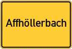 Place name sign Affhöllerbach