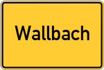 Place name sign Wallbach, Odenwald