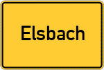 Place name sign Elsbach, Odenwald