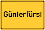 Place name sign Günterfürst