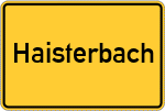Place name sign Haisterbach