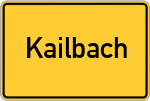Place name sign Kailbach, Odenwald