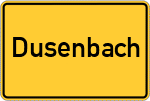 Place name sign Dusenbach, Odenwald