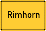 Place name sign Rimhorn