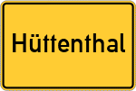 Place name sign Hüttenthal
