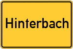 Place name sign Hinterbach