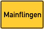 Place name sign Mainflingen