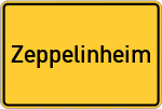 Place name sign Zeppelinheim