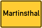Place name sign Martinsthal