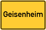 Place name sign Geisenheim, Rheingau