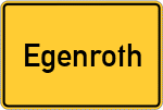 Place name sign Egenroth