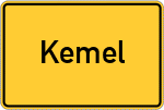 Place name sign Kemel