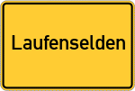 Place name sign Laufenselden