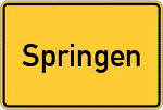 Place name sign Springen, Untertaunus