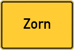 Place name sign Zorn